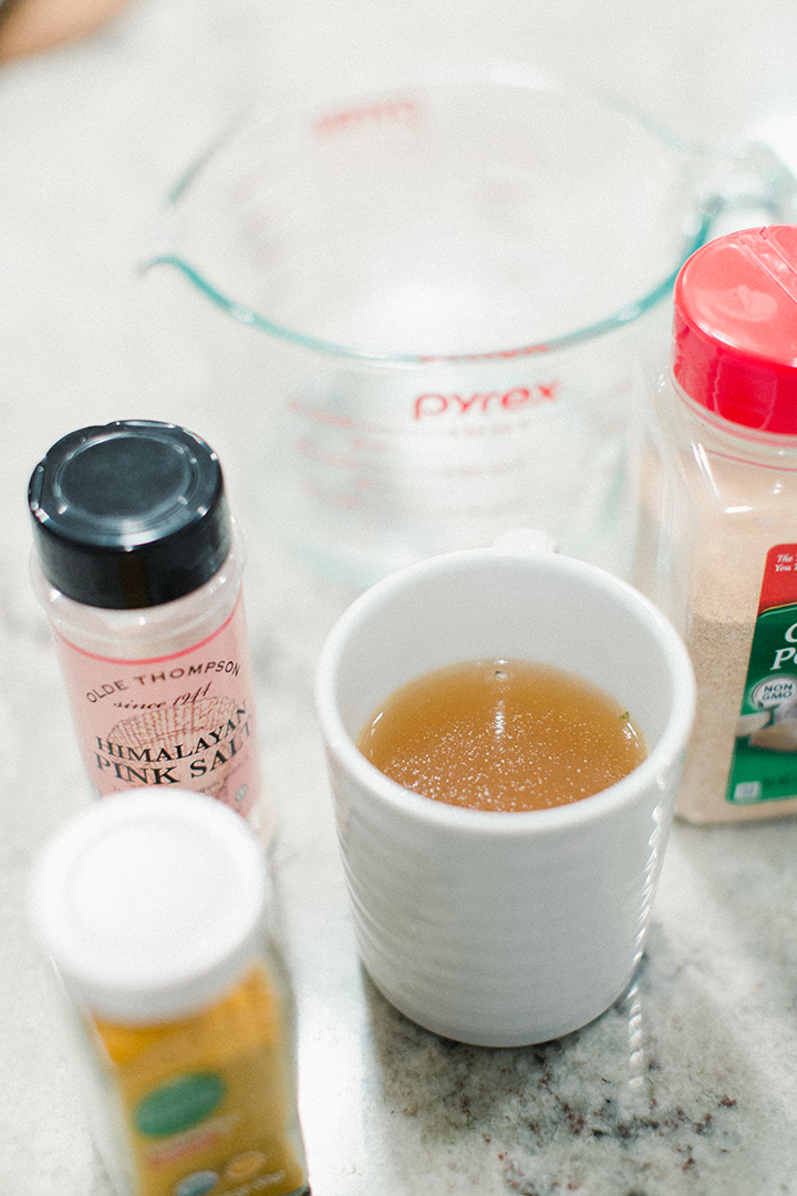 Instant Pot Bone Broth Immune Boosting Chicken Stock made easy without cooking all day.  Tips on storage and ideas to use your bone broth from Amy Rae + Co.