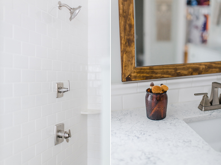 Master Bedroom Remodel and Master Bathroom Remodel Simple modern decor and transitional style.  See before and after remodel photos of master bedroom and master bathroom. DIY renovation and remodel of master bedroom and bathroom on Amy Rae + Co.