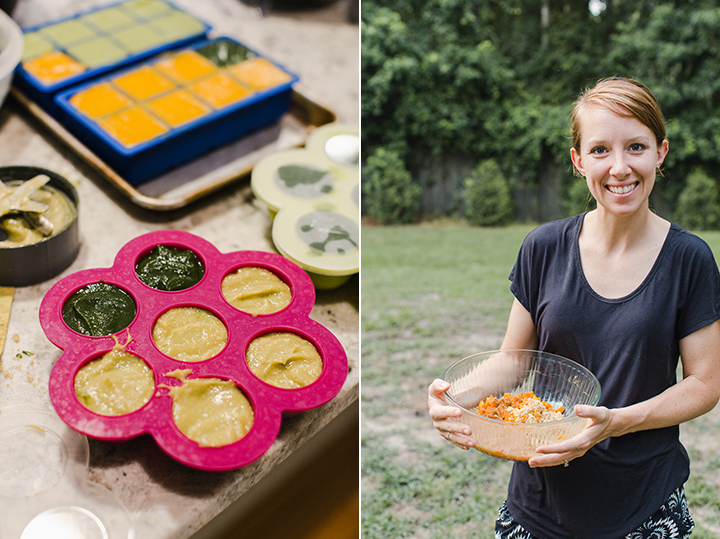 How to make homemade baby food, the process behind how we batch out baby food for weeks, and what I've learned along the way.  Plus 7 recipe combinations your baby will love!